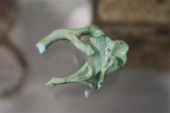 A group of Chinese turquoise matrix carvings,